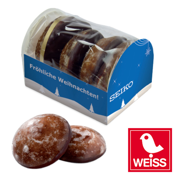 4-er-Mini-Lebkuchen mit Banderole (Productno.: JU-4er-Mini-Leb)